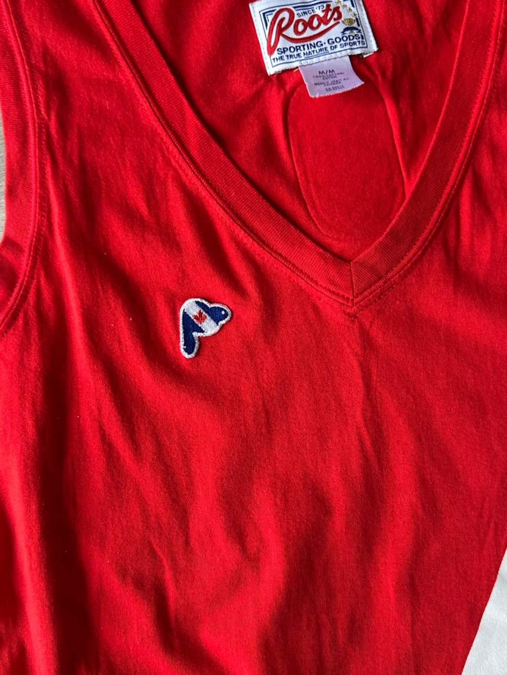 1990s Vintage Roots Sporting Goods Maple Leaf Tank Made in Canada - Picture 3 of 7